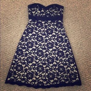 Strapless Black Lace Dress